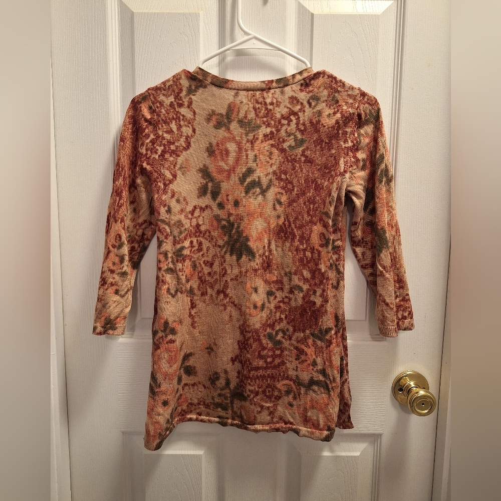 Womens Chico's Sweater. Size Small/0 3/4 Sleeves Like New - Picture 5 of 5